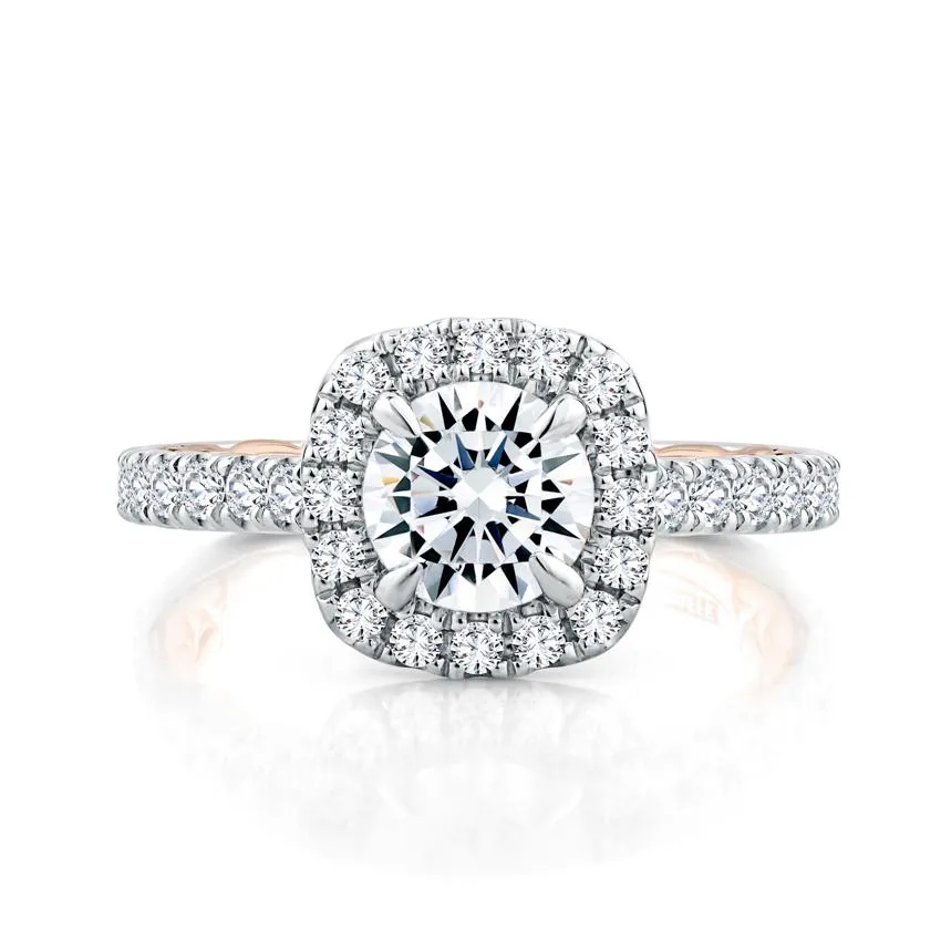 Cushion Cut Halo Diamond Engagement Ring