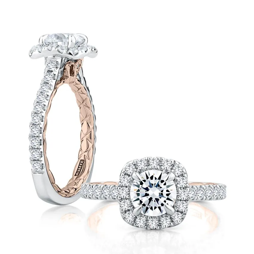 Cushion Cut Halo Diamond Engagement Ring