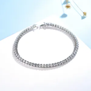 Dainty Silver CZ Tennis Bracelet