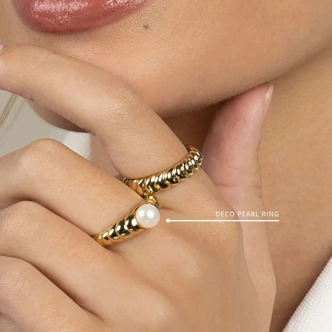 Deco Pearl Ring