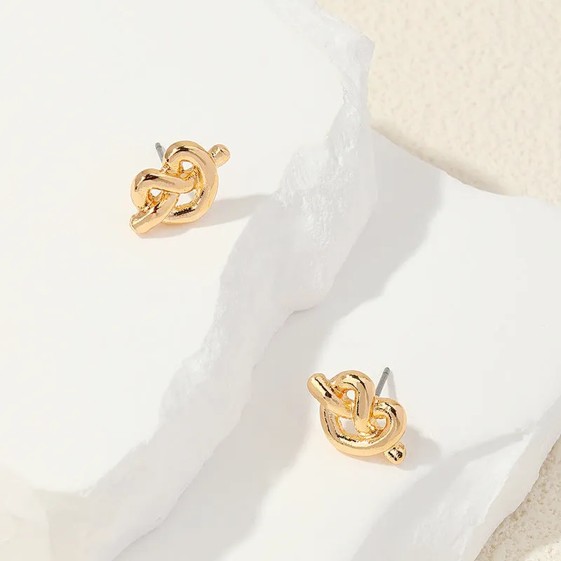 Delicate Hollow Design Alloy Earrings with Unique Three-Dimensional Detail