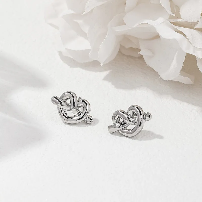 Delicate Hollow Design Alloy Earrings with Unique Three-Dimensional Detail