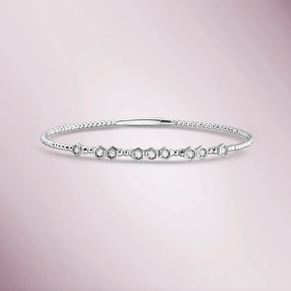 Diamond Flexible Bangle Bracelet (0.28 ct.) in 14K Gold