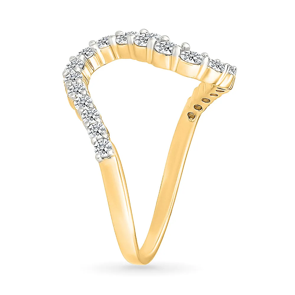 Diamond Wave Gold & Diamond Ring