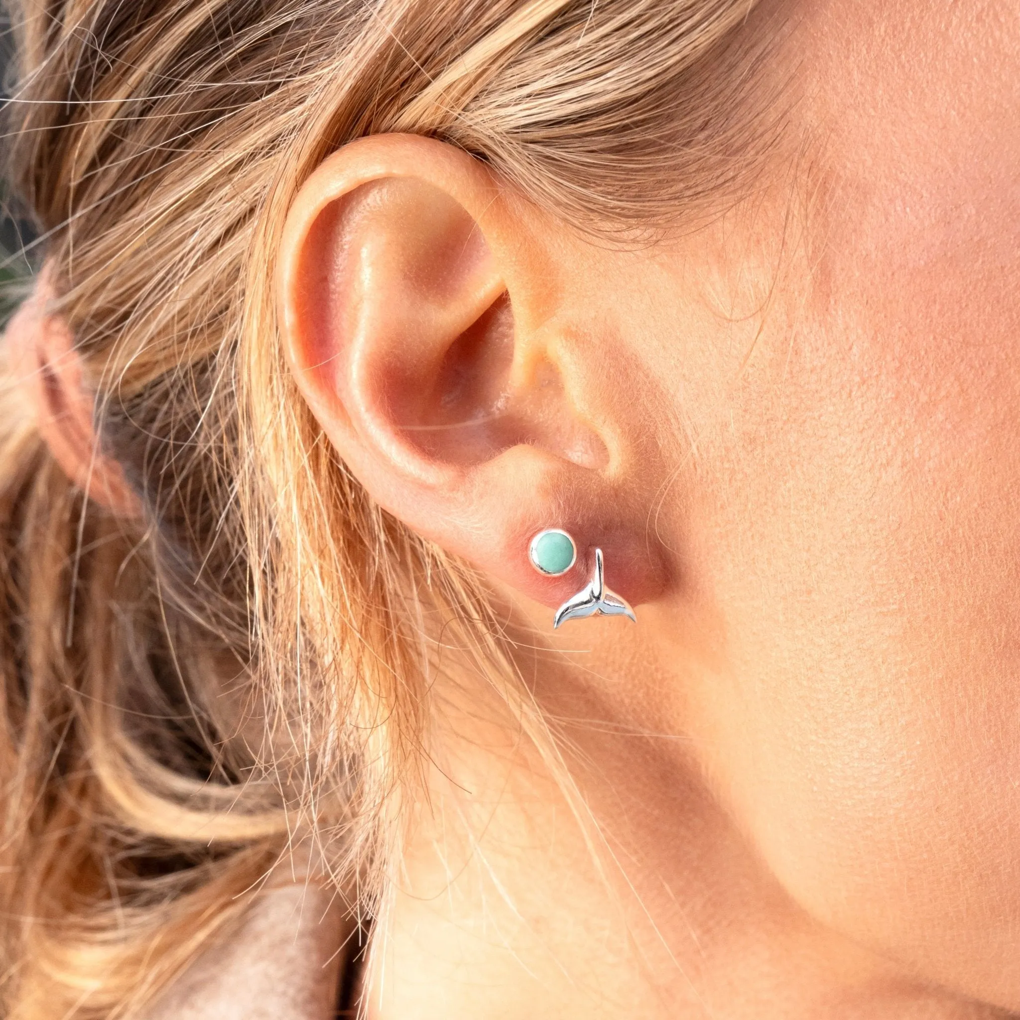 Dolphin Tail Studs