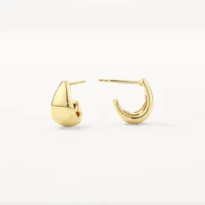 Dome Huggie Stud Earrings in 10k Gold