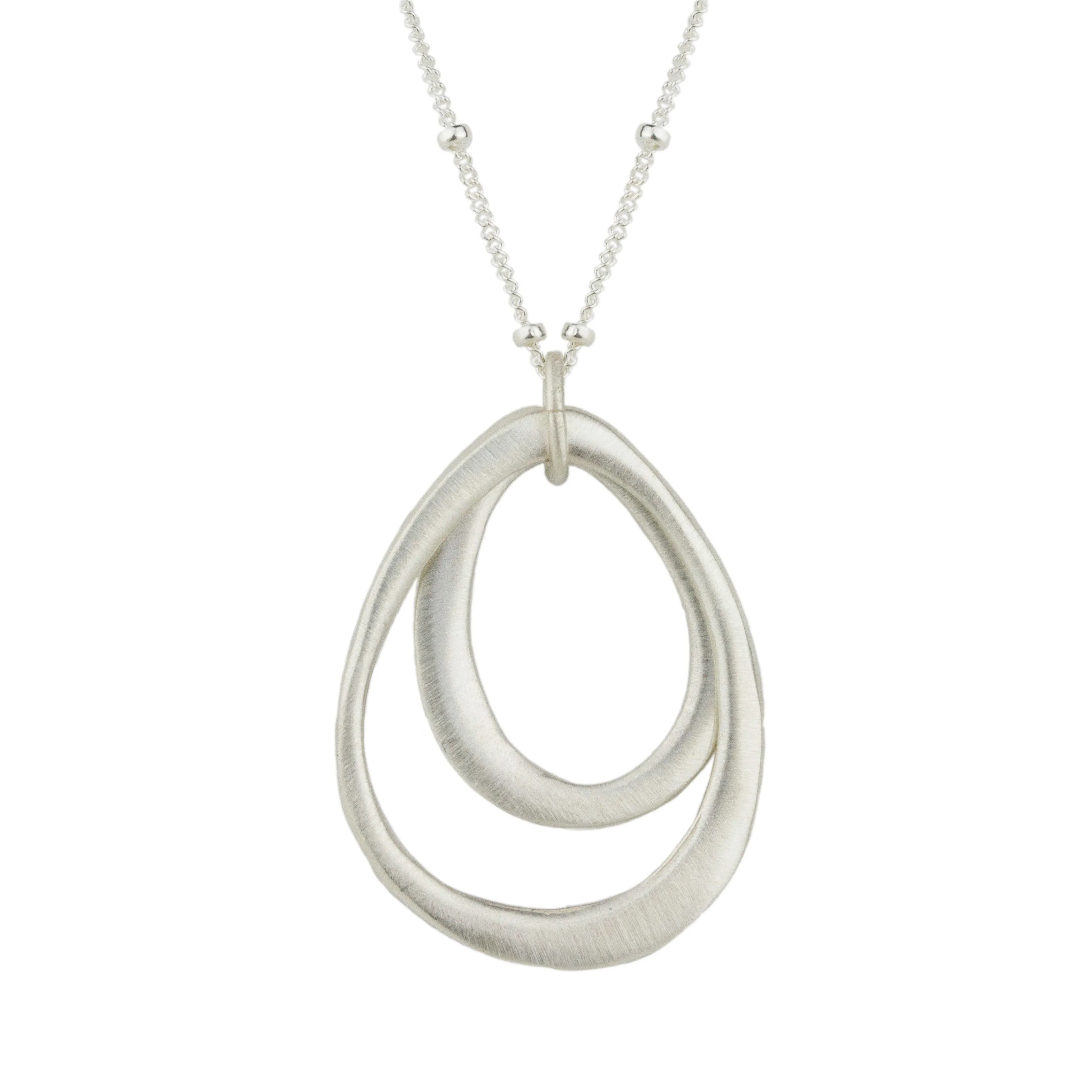 Double Organic Teardrop Necklace