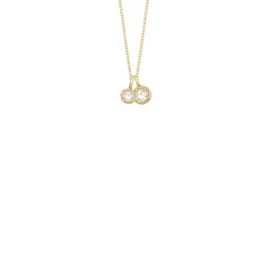 Double Solitaire Necklace in Vermeil