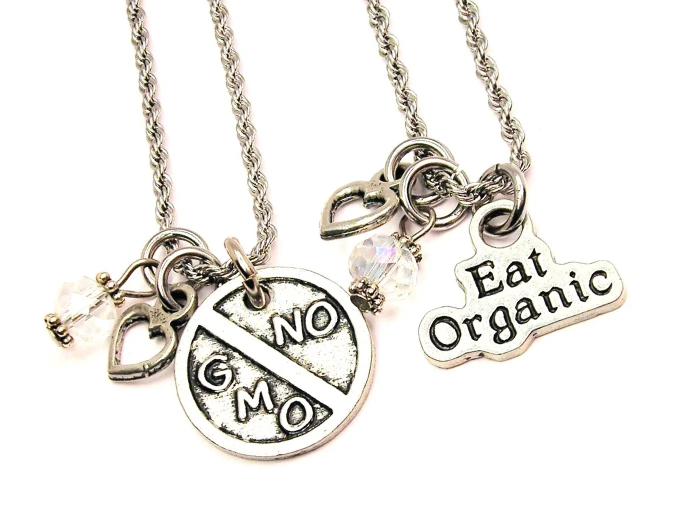 Eat Organic Set Of 2 Rope Chain Necklaces