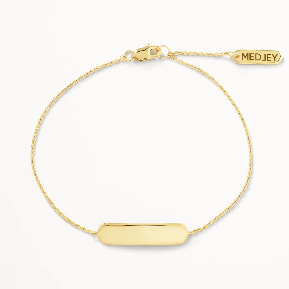 Engravable Bar Bracelet in Gold