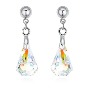 Frozen Tear AB Drop Earrings Embellished With SWAROVSKI Crystals