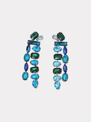 Gemstone Raindrop Earrings Blue