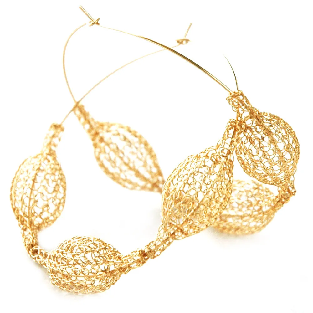 Giant GOLD hoop earrings Unique Fashion