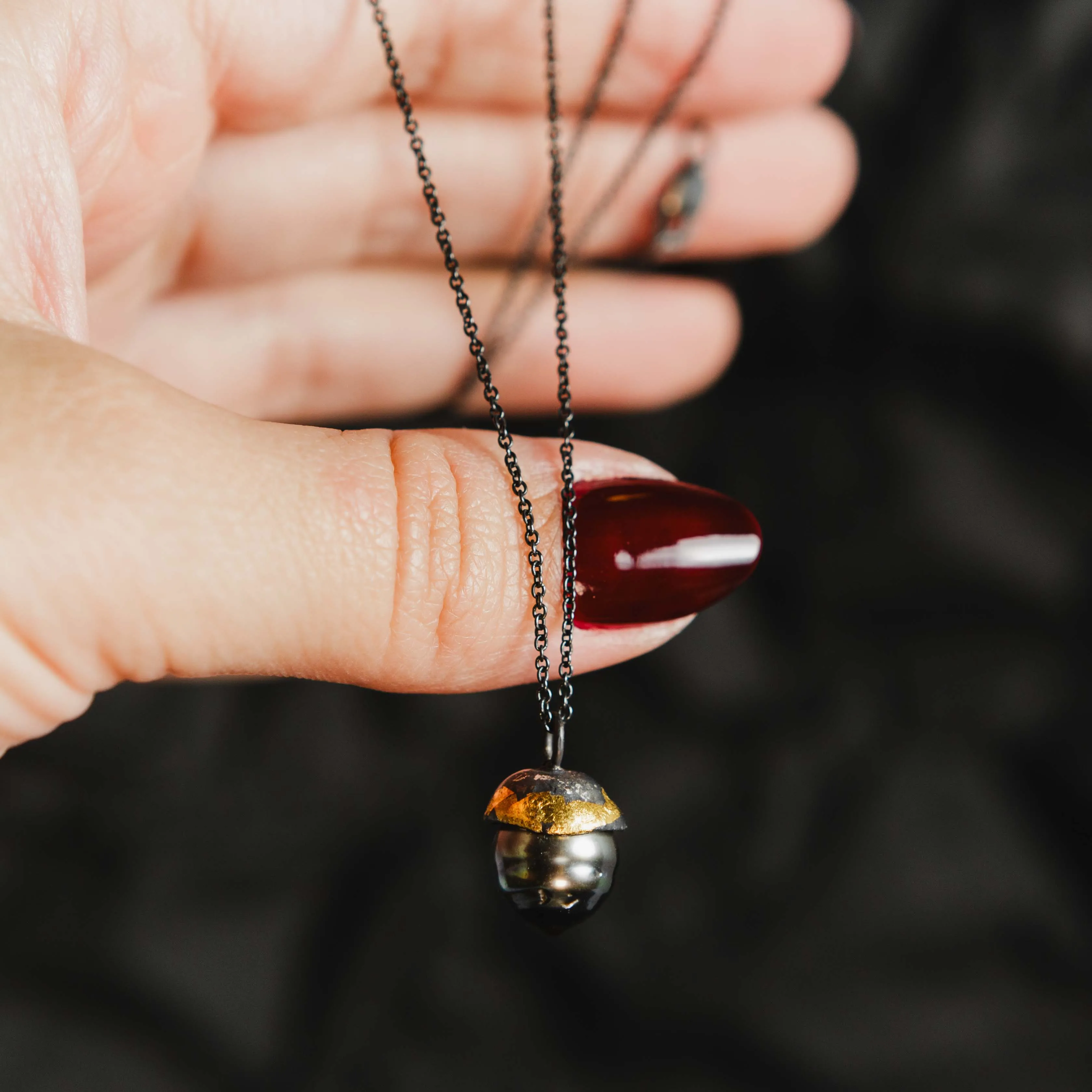 Gilded Relic Tahitian Pearl Pendant