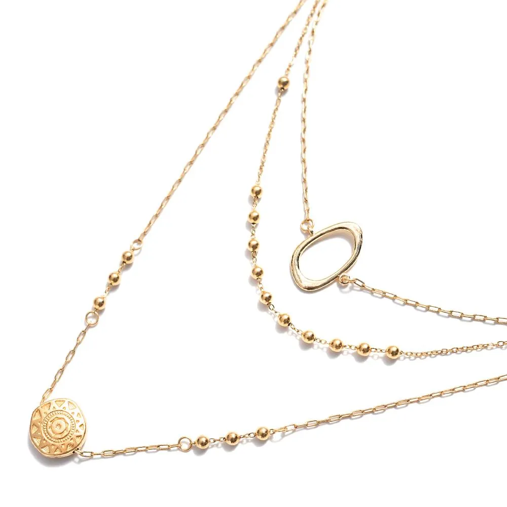 Gold Plated Helios Necklace