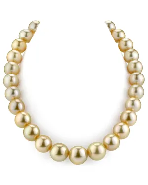 Golden South Sea Pearl Necklace, 14.0-16.0mm - AAAA Quality