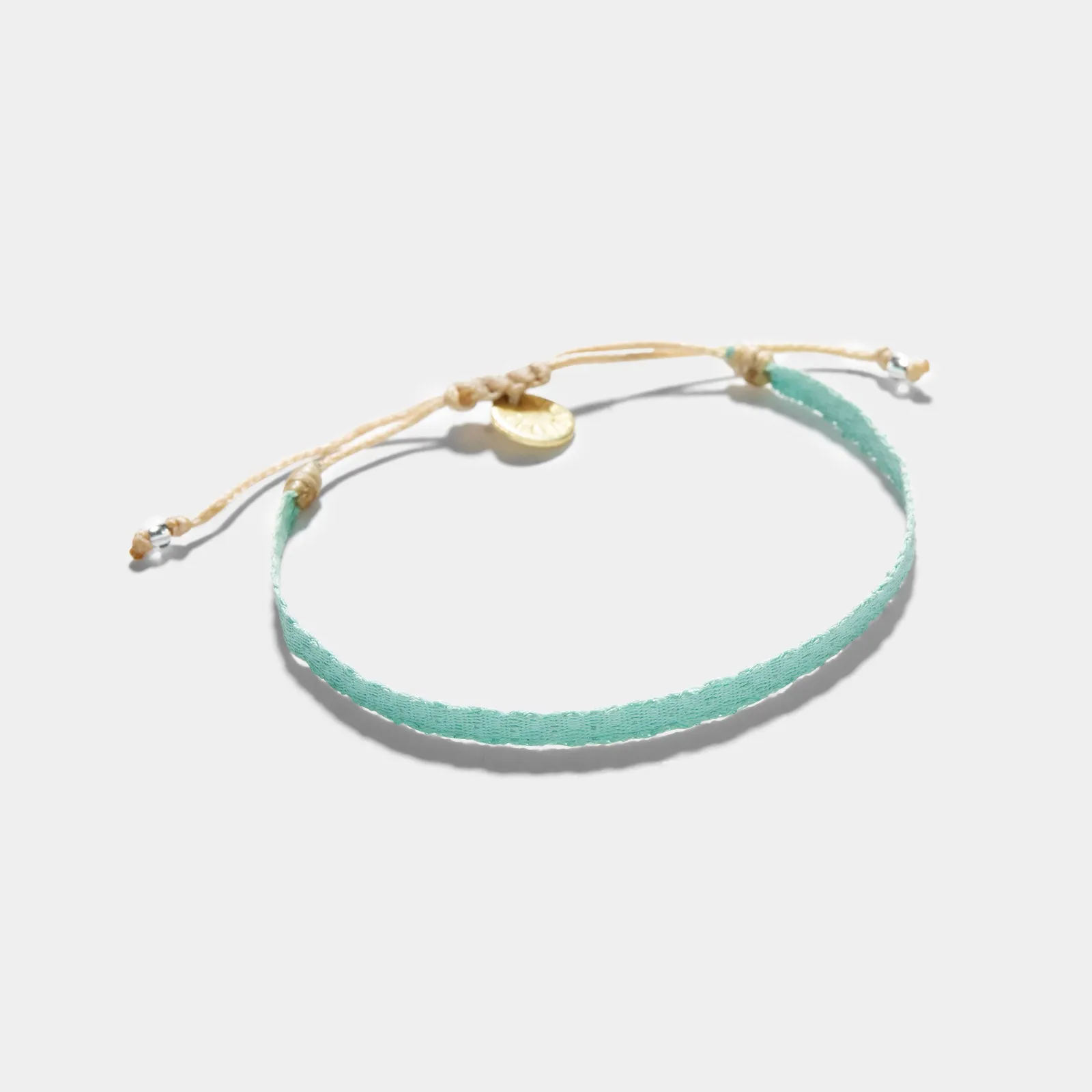 Guanabana Handmade Woven Slim Bracelet Aqua