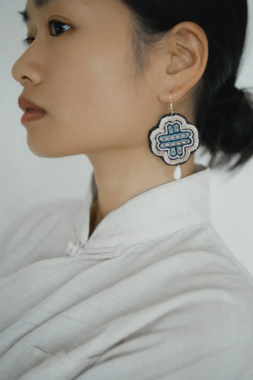 Handcrafted Earrings Featuring Chinese symbols- Chessboard Patterns,Unique Birthday Gift for Her