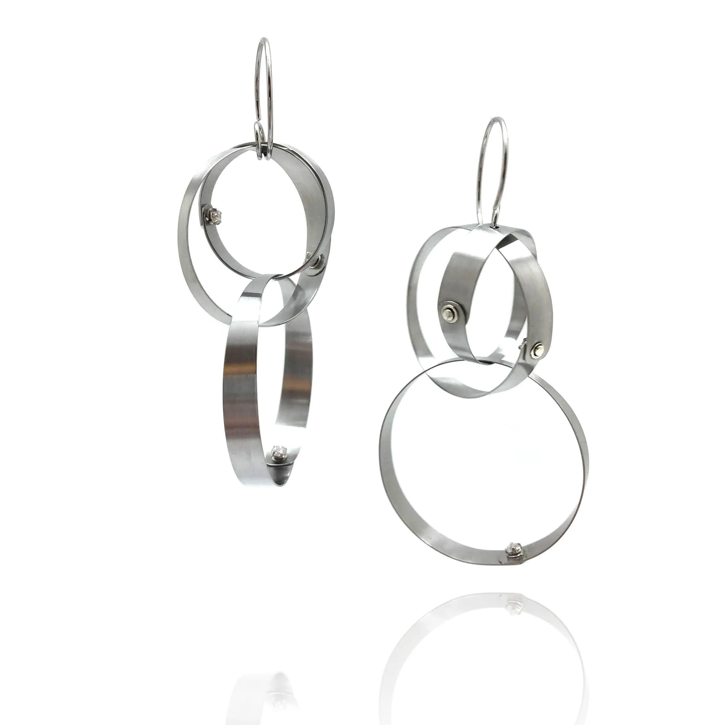 Interlocking Hidden Stone Hoop Drops