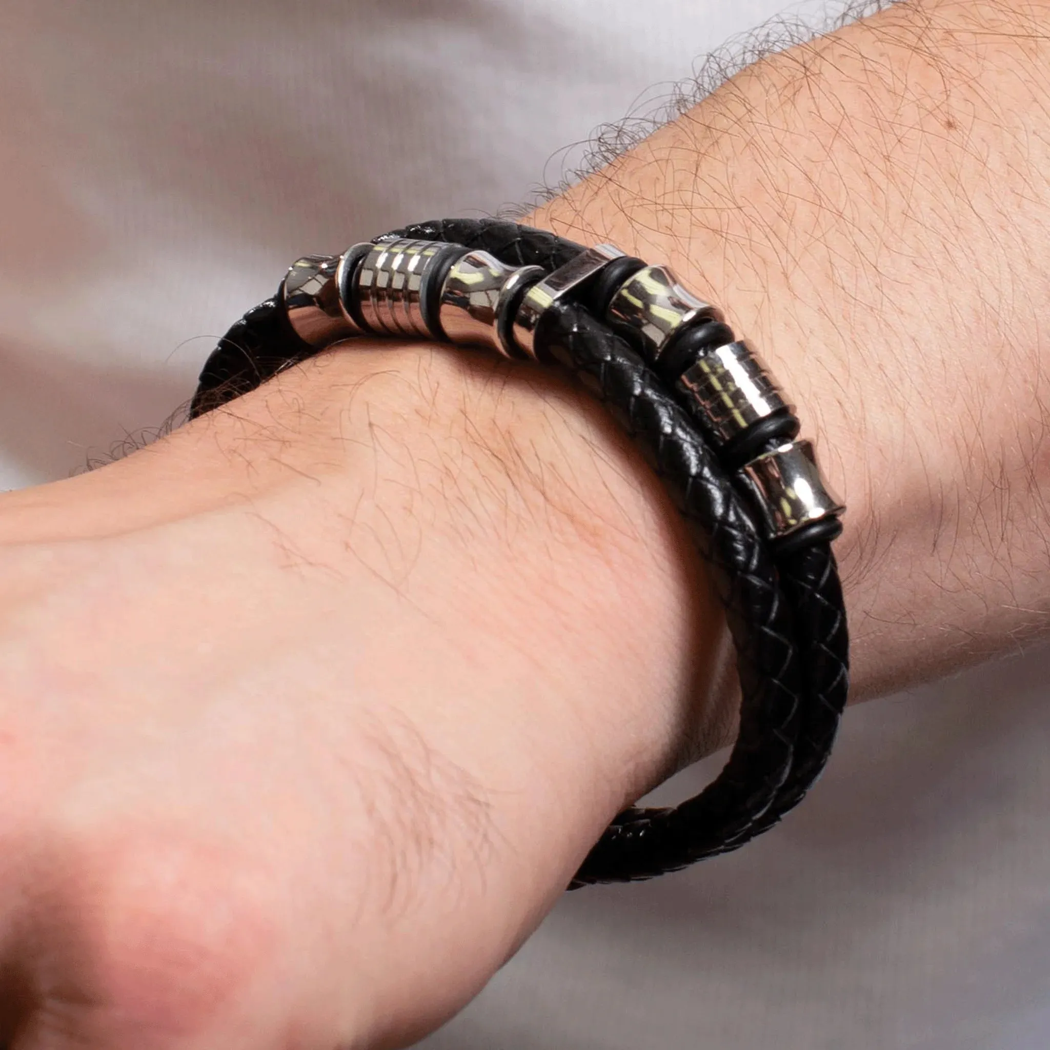 Isidoro Vintage Double Layer Leather Bracelet