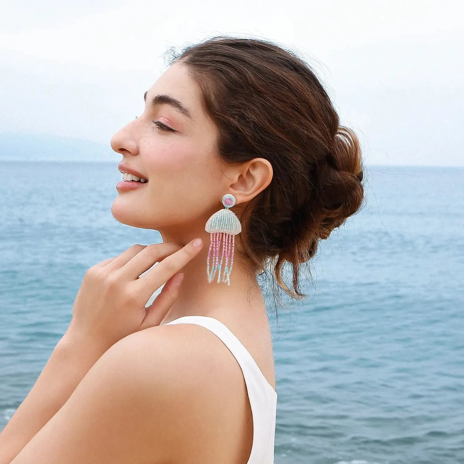 Jellyfish Tassel Earrings