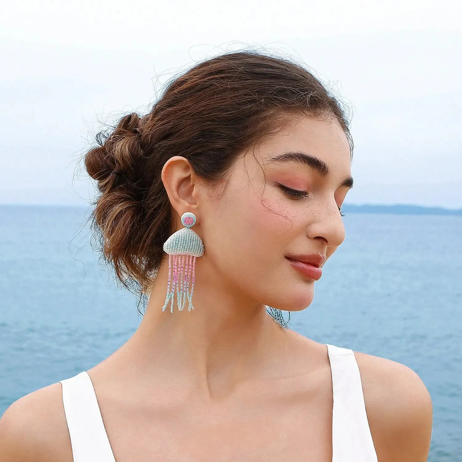 Jellyfish Tassel Earrings