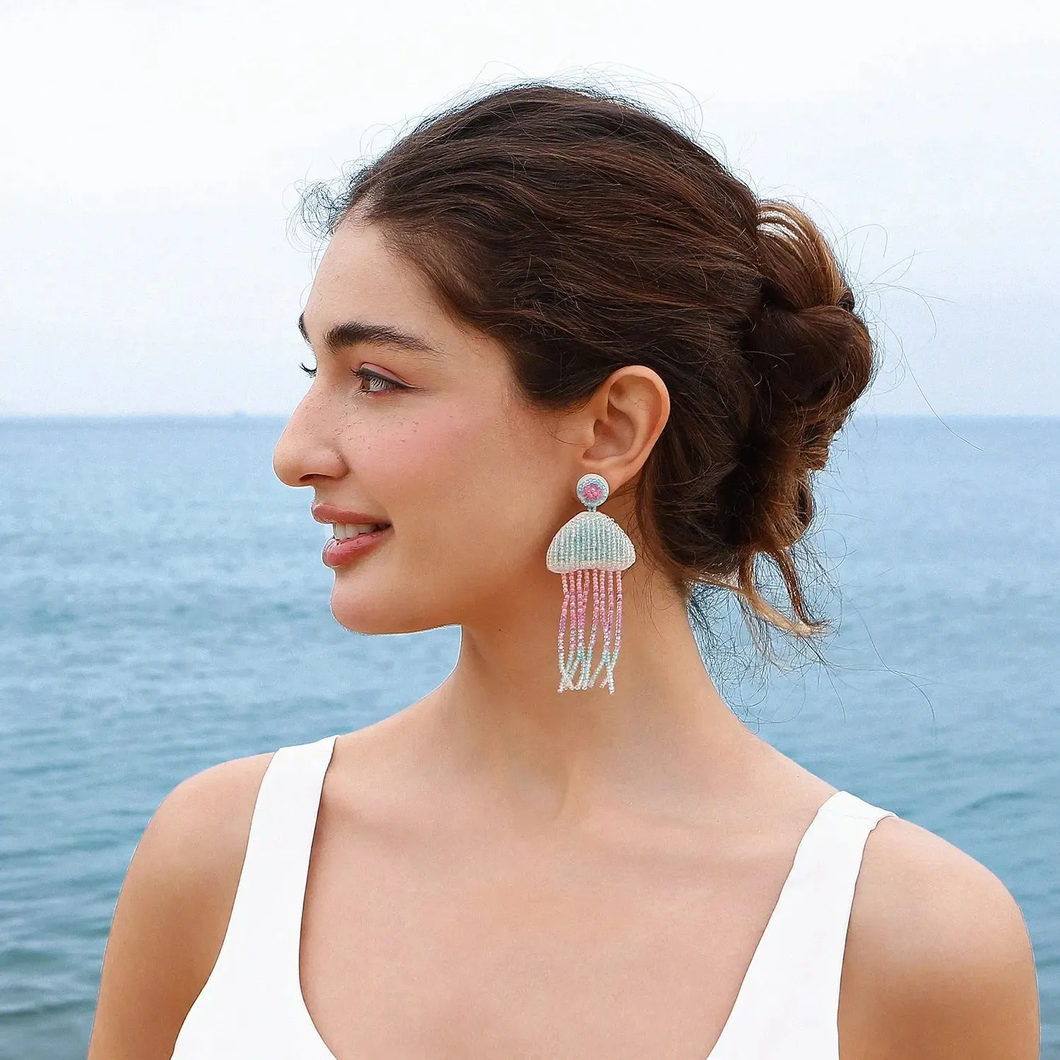 Jellyfish Tassel Earrings