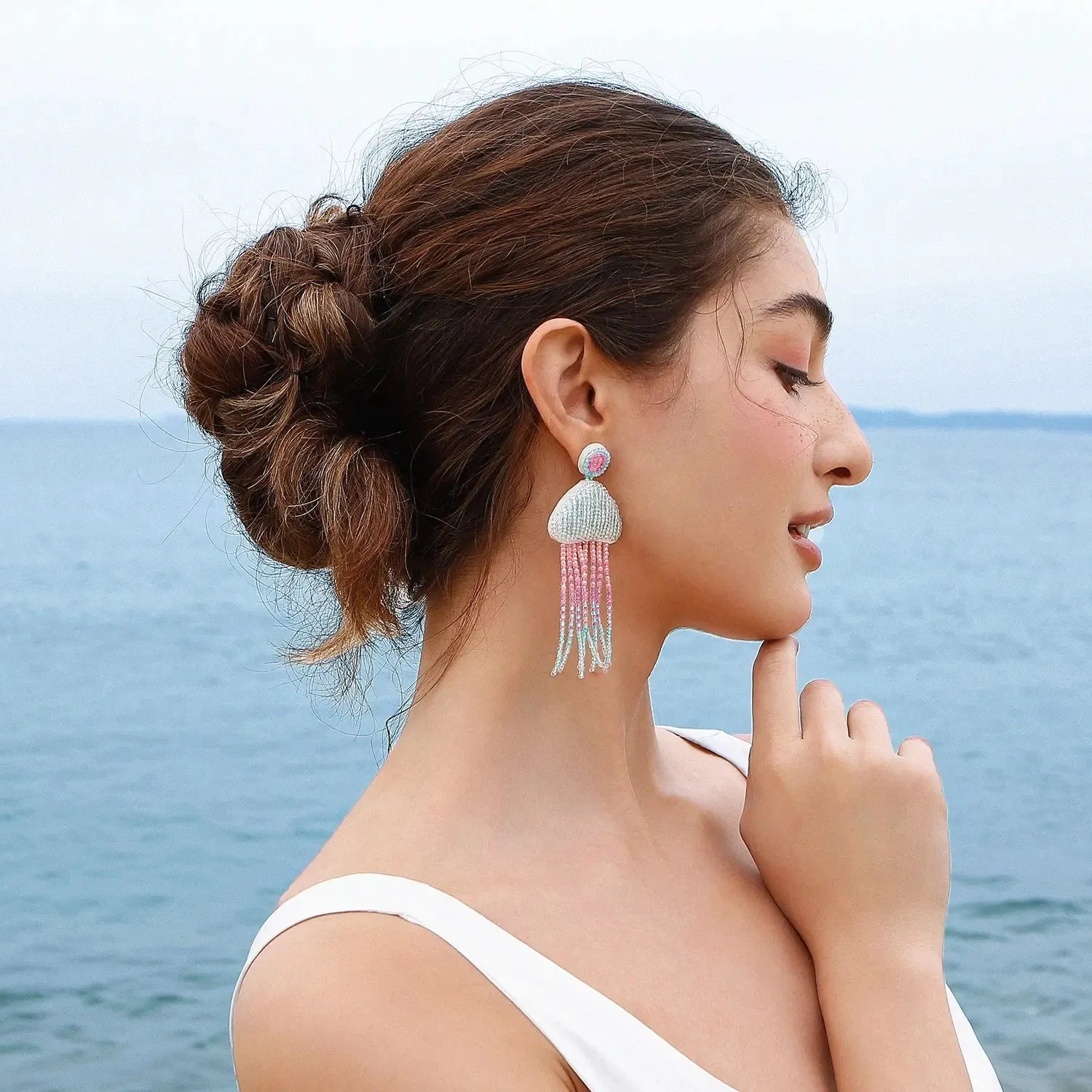 Jellyfish Tassel Earrings