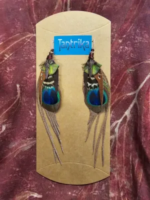 Josie Feather & Leather Earrings