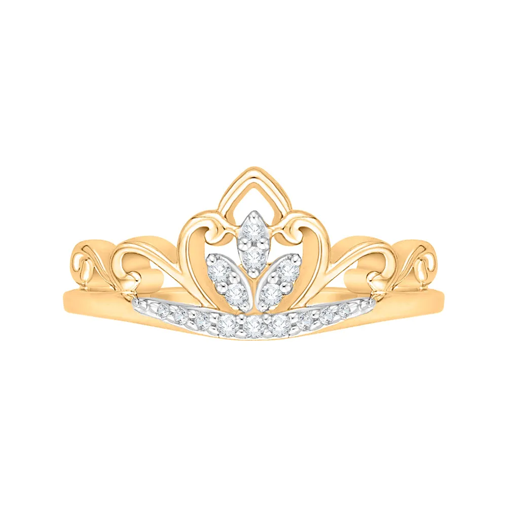 KATARINA Diamond Crown Ring (1/10 cttw)