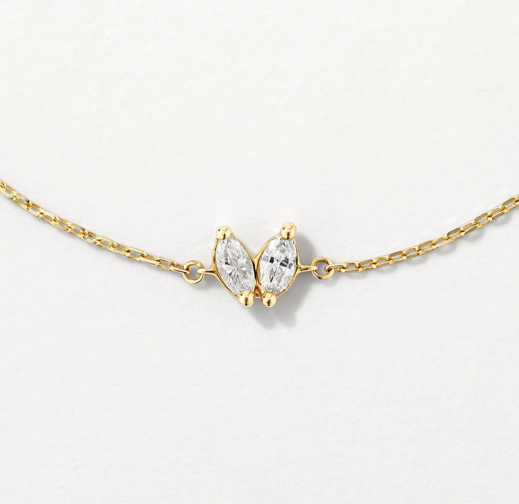 Laboratory-Grown Diamond Double Marquise Bracelet in 10k Gold