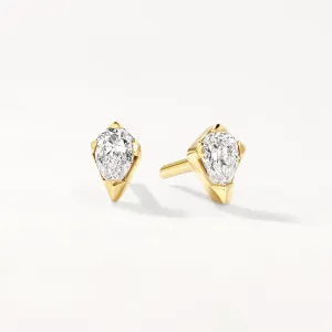 Laboratory-Grown Diamond Kite Stud Earrings in 10k Gold