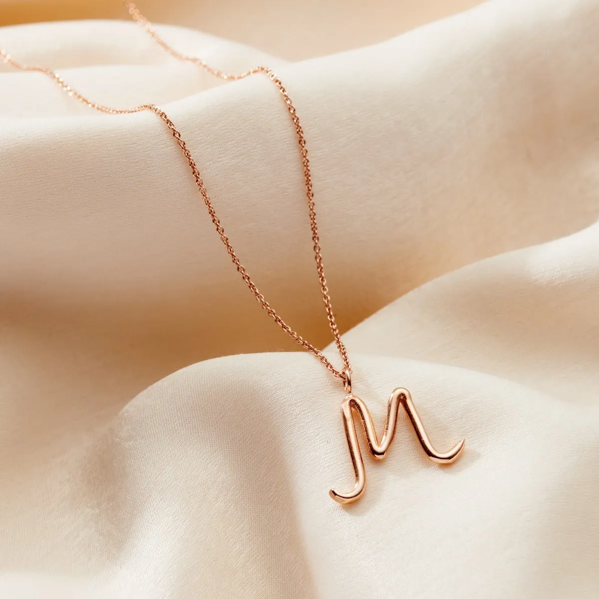 Large Organic Initial Necklace