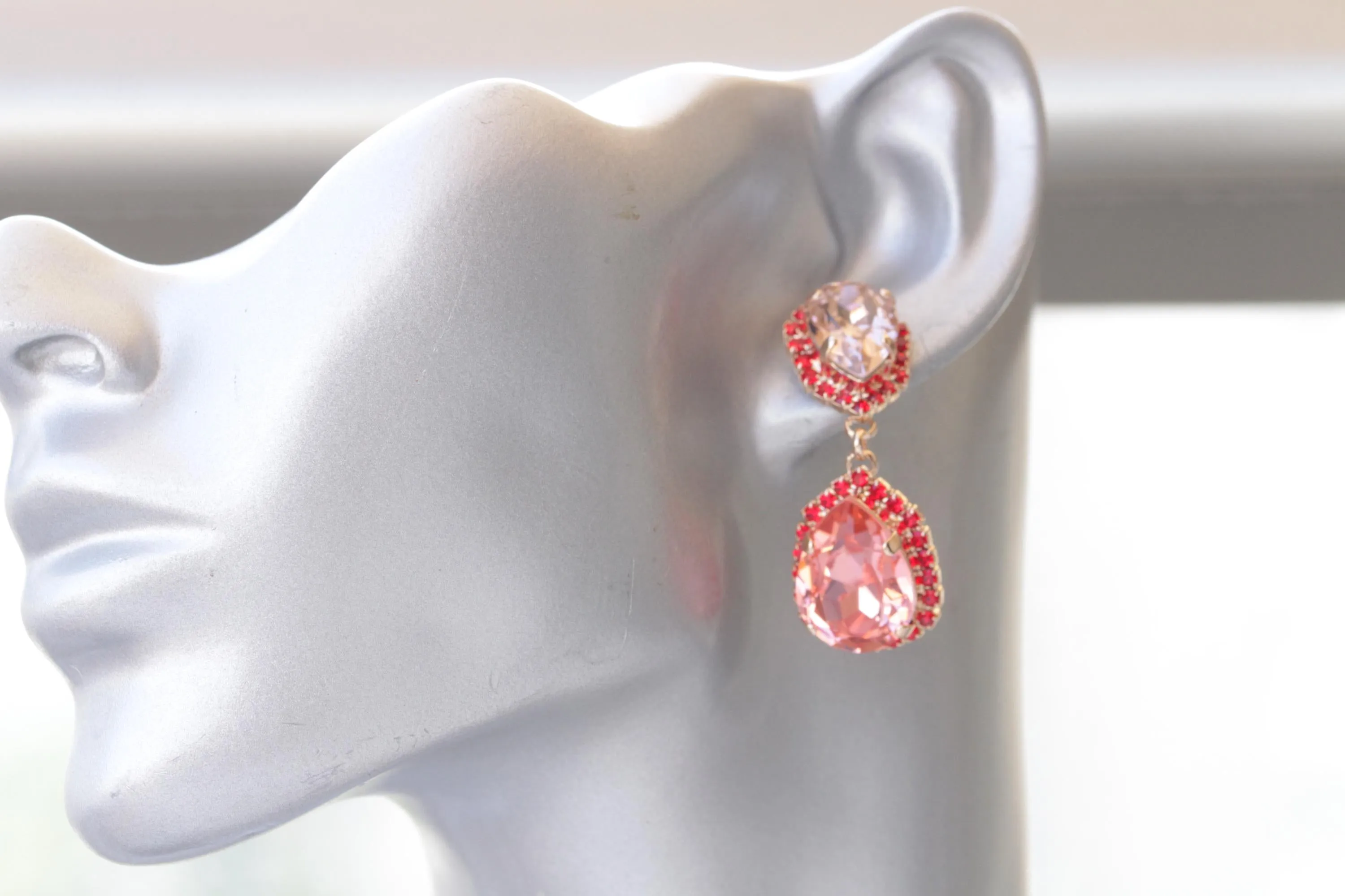 Light Red Earrings