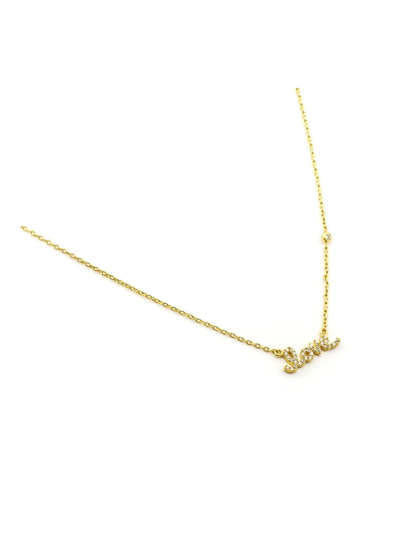 Love CZ Necklace, Gold