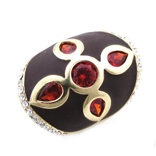 LUX Red Swarovski Rhinestone Ring