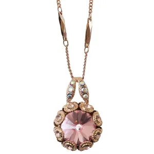 Mariana "Flamingo" Rose Gold Plated Lovable Embellished Rivoli Pendant Crystal Necklace, 5070 317mr