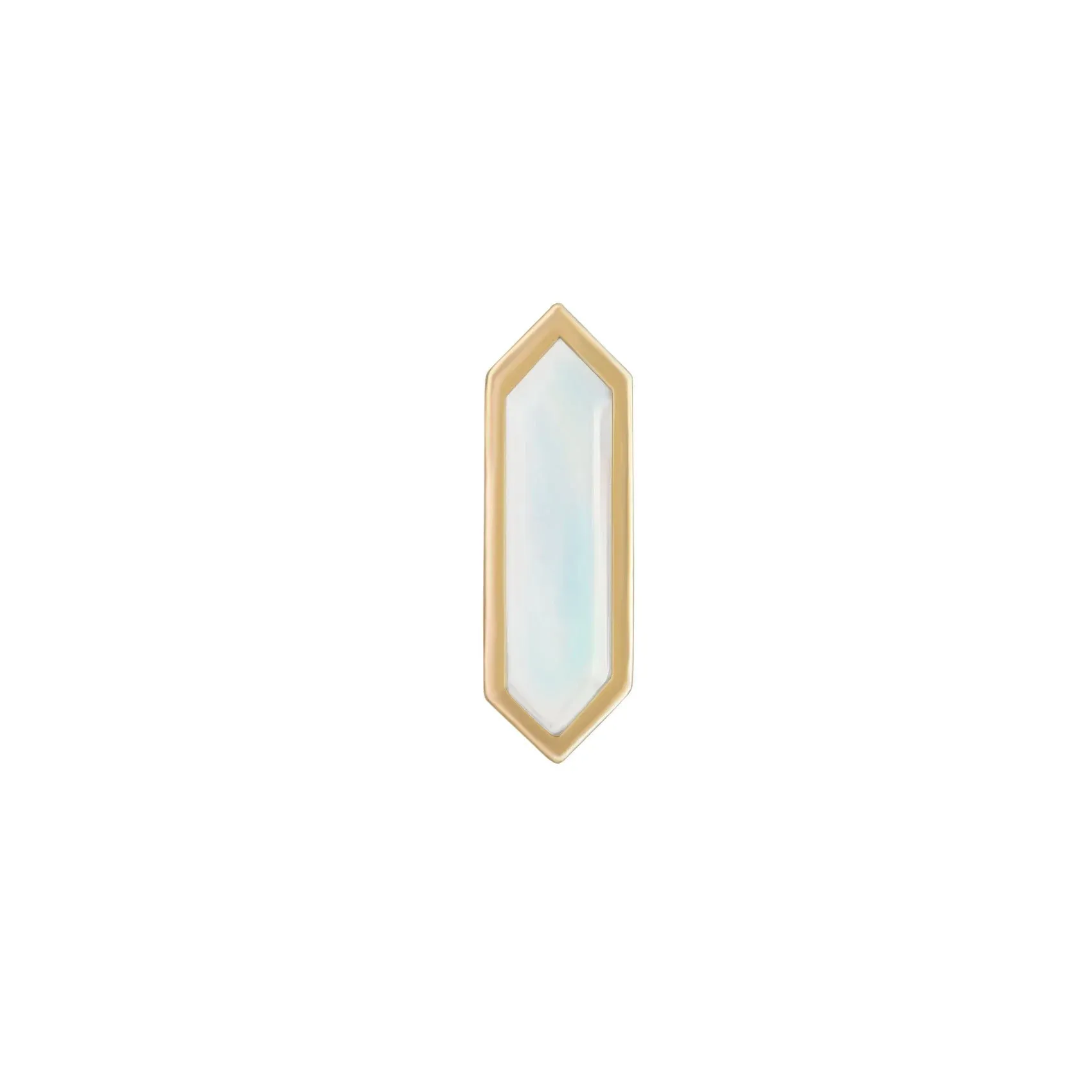 Metier 9ct Mini Hexa Stud (Single) - Moonstone