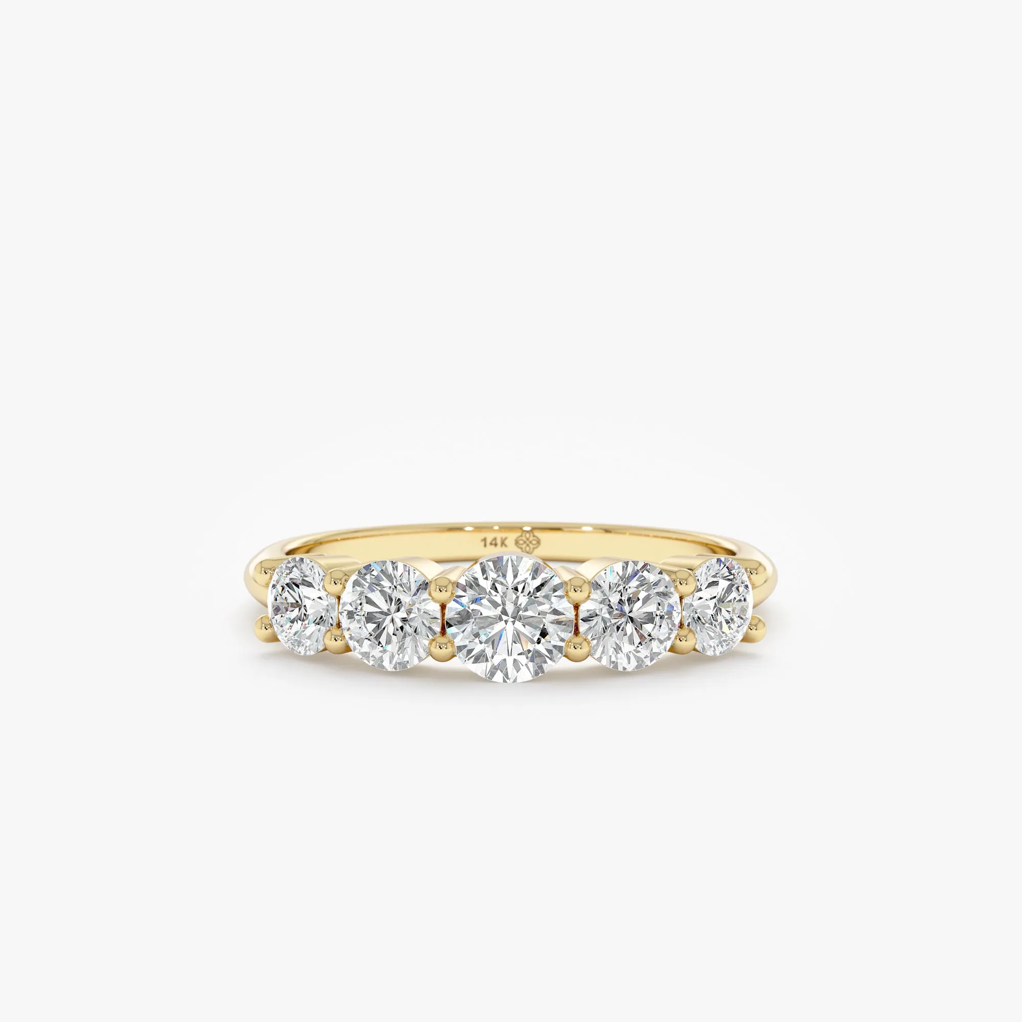 Minimalist Diamond Ring, Half-Eternity Ring, Alia