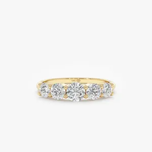 Minimalist Diamond Ring, Half-Eternity Ring, Alia