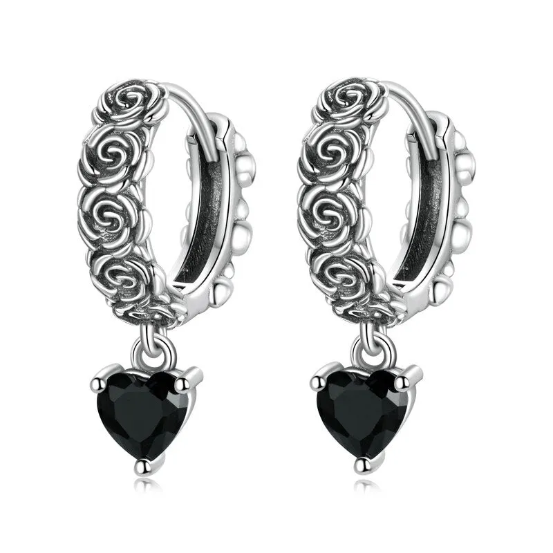 Mysterious Rose Butterfly & Coffin Gothic Earrings