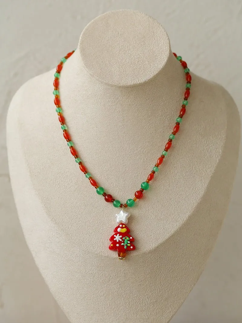 New Christmas Collection Pearl Beaded Necklace