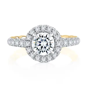 Noble Halo Round Diamond Engagement Ring