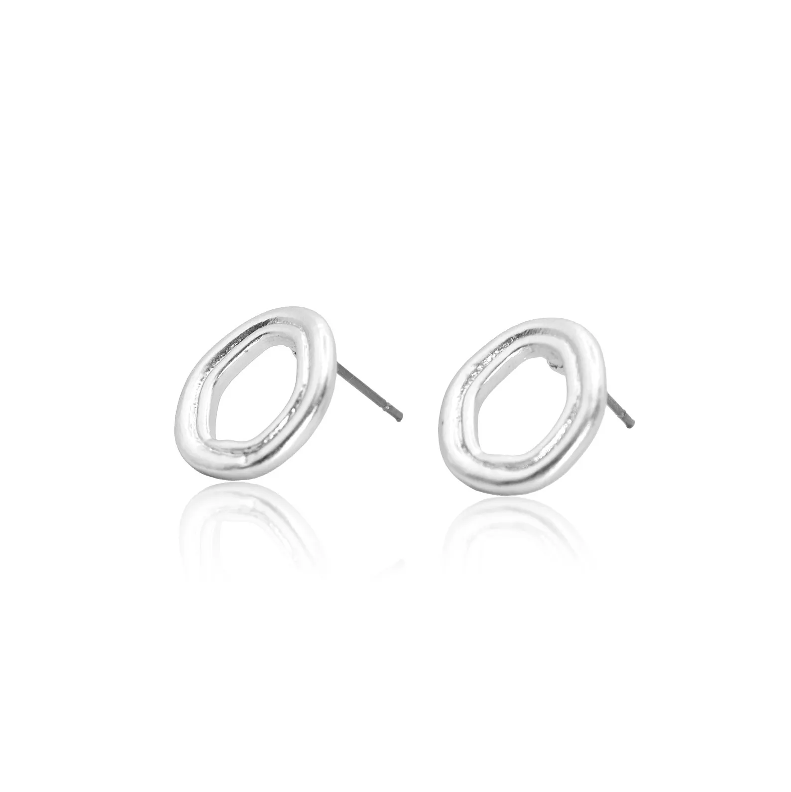 Oblong Frame Stud Earrings