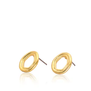 Oblong Frame Stud Earrings