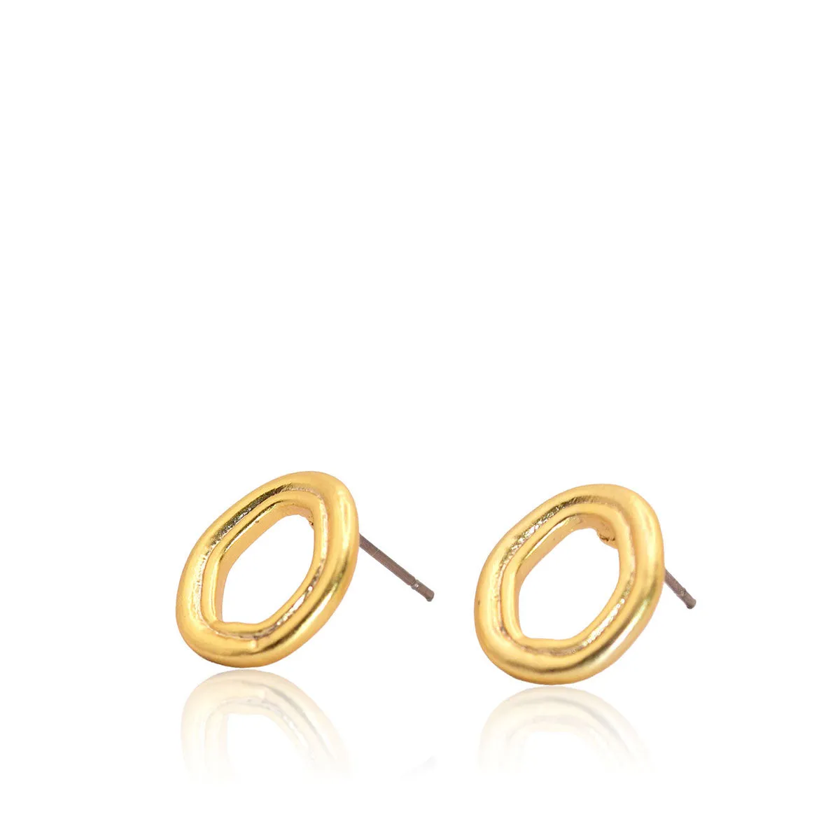 Oblong Frame Stud Earrings