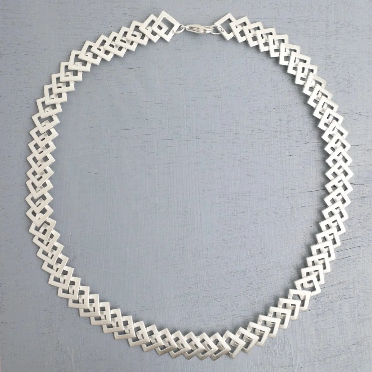 Open Diamond Link Necklace