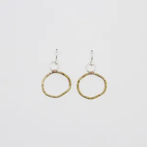 Organic Shape Brass Hoops