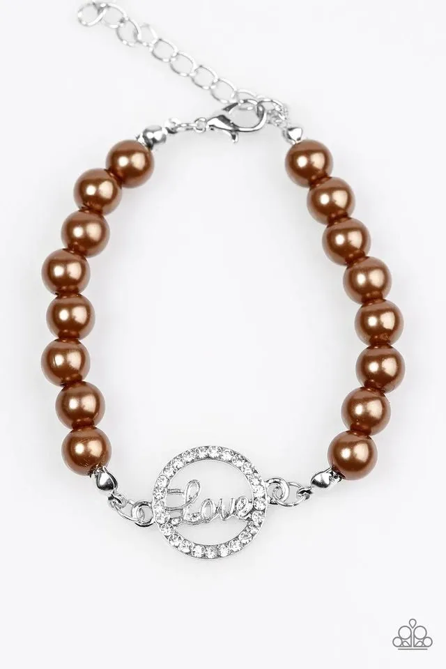 Paparazzi Accessories - CAN'T STOP LOVING YOU #B634 Bin - BROWN BRACELET - Brown Bracelet