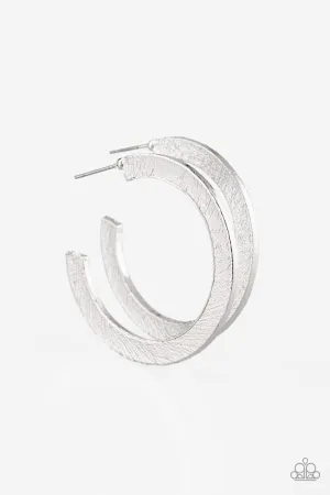 Paparazzi Earring ~ HAUTE Glam - Silver